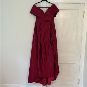 Amazon Red Off Shoulder Gown